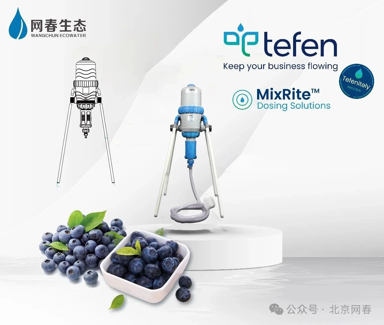 MixRite比例混合泵｜蓝莓种植精准控酸解决方案-水力驱动灌溉控酸设备